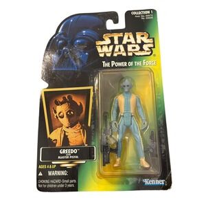 Star Wars The Power‎ of the Force Greedo Blaster Pistol Action Figure 1996 New